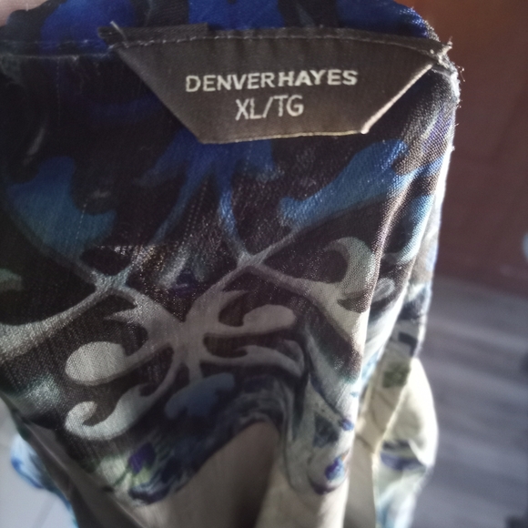 Denver Hayes Blue and Purple Embellished Blouse - Picture 2 of 4